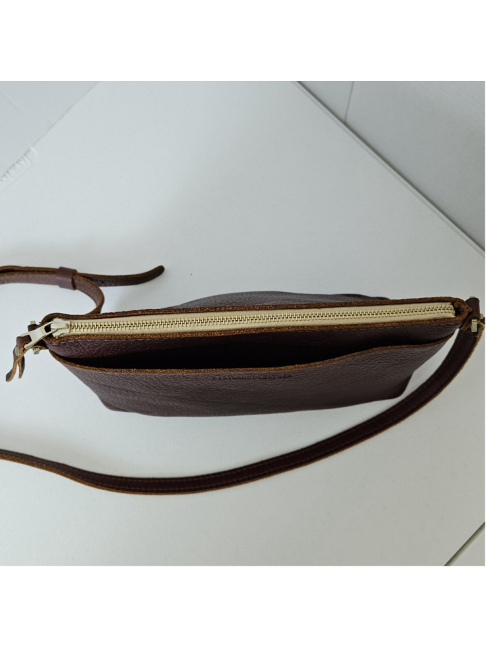 Portland Leather Poppy Large Crossbody Bag Nutmeg - Picture 8 of 14